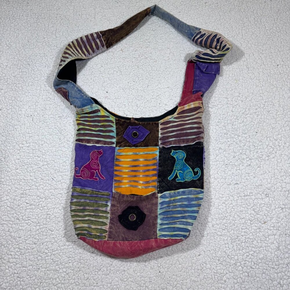 BOHO Patchwork Crossbody Purse Cotton Tie Dye Satchel Bag